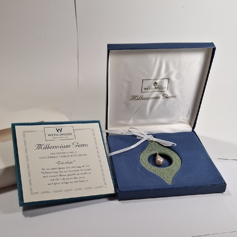 Vintage Wedgwood, "Millenium Gems, Wisdom" Ornament